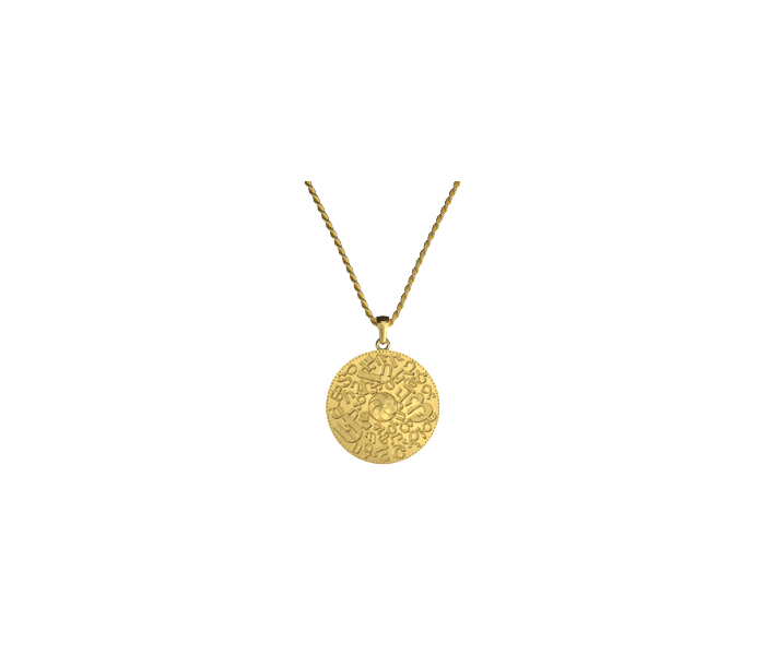 Adara's™ Armenian Alphabet Necklace, 10K Yellow Gold